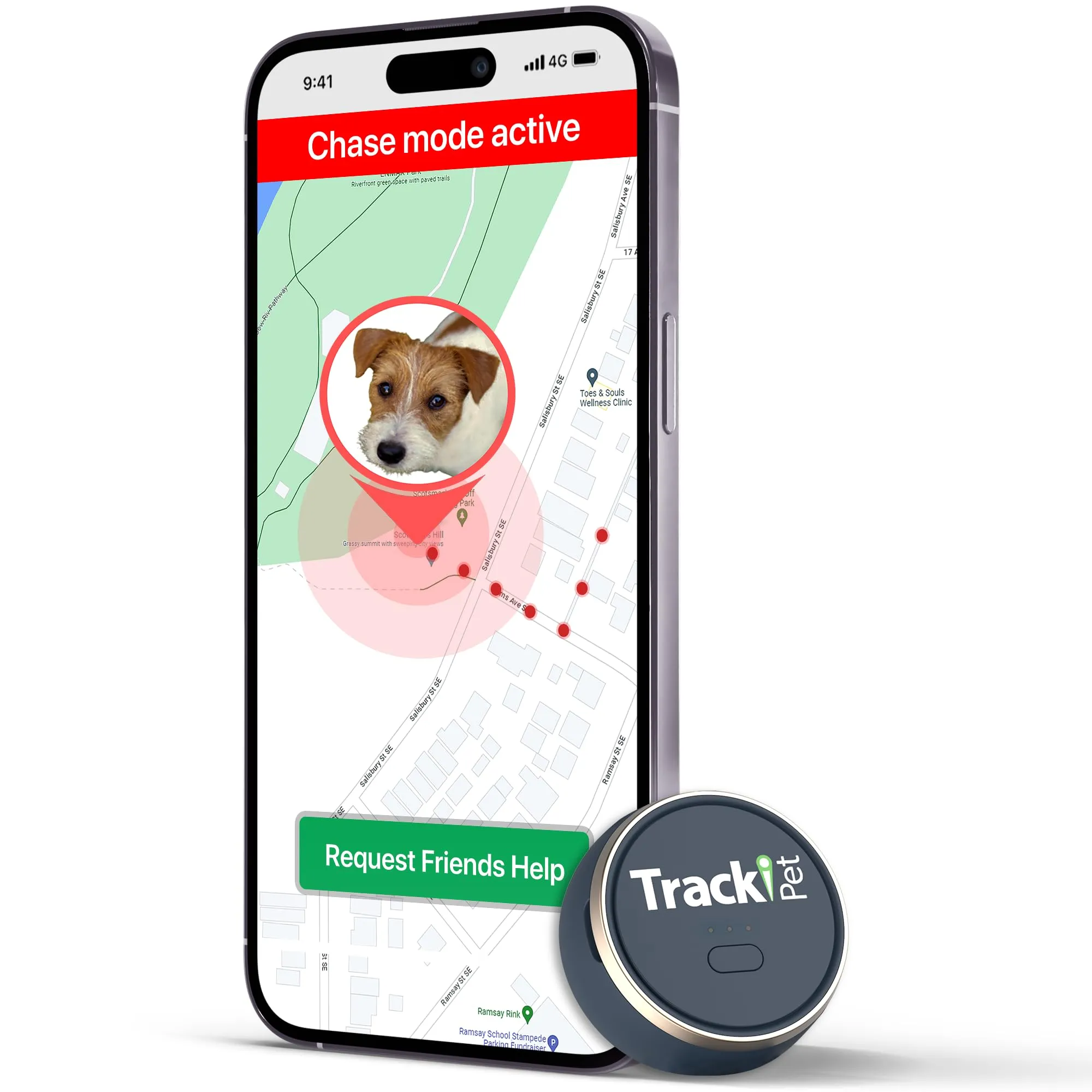 Trackipet 2024 4G Model Mini Pet GPS Tracker