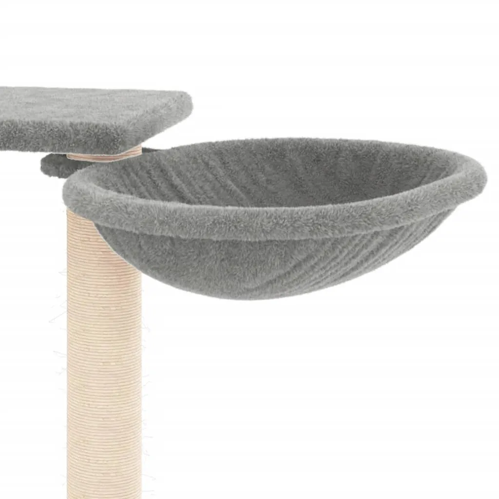 vidaXL Cat Tree with Scratching Posts Light Grey 82 cm
