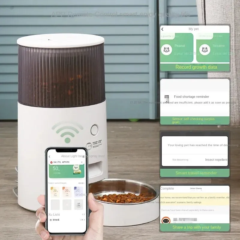 Wifi Pet Feeder & Waterer - Automatic Stainless Steel Dispenser