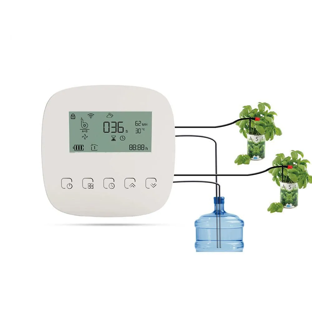 WiFi Smart Plant Water Pump Watering Machine Automatic Micro-drip Irrigation System Dual Pump Watering Timer