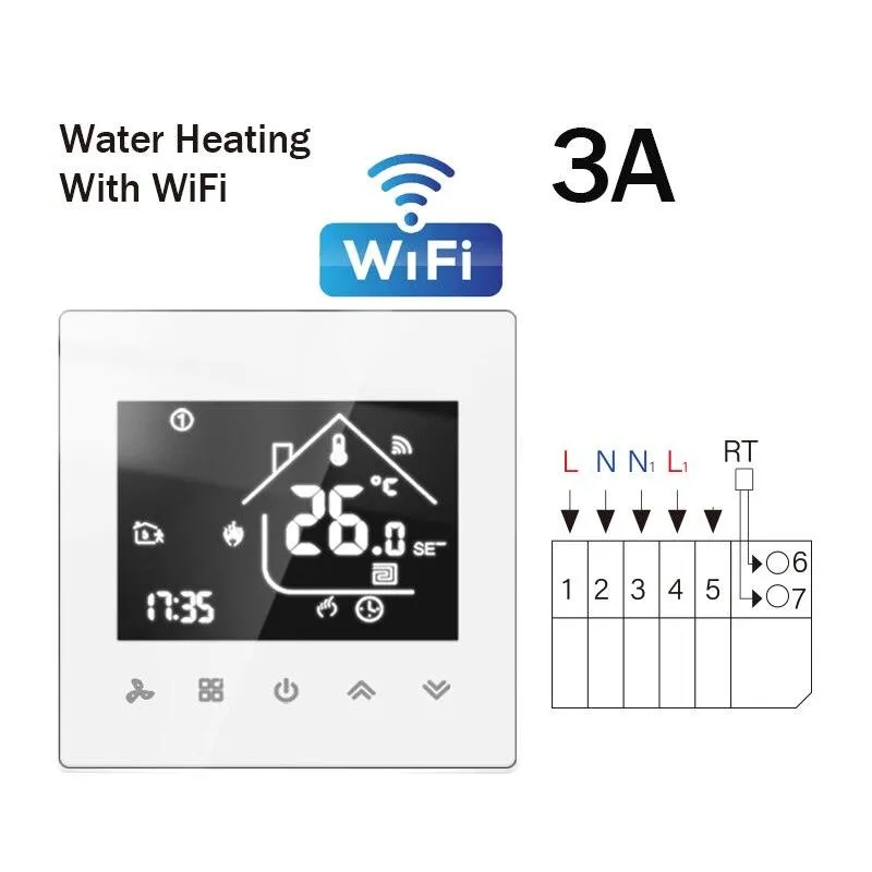WiFi Smart Thermostat Temperature Controller Electric Floor Heating TRV Water Gas Boiler Remote Control ByTuya Alexa Google Home