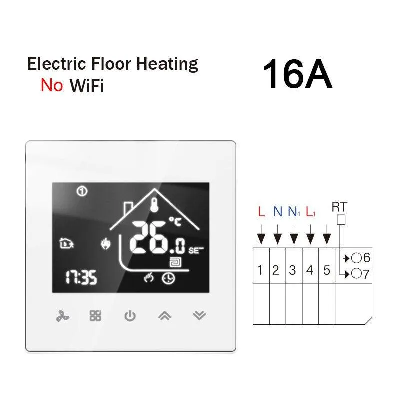 WiFi Smart Thermostat Temperature Controller Electric Floor Heating TRV Water Gas Boiler Remote Control ByTuya Alexa Google Home