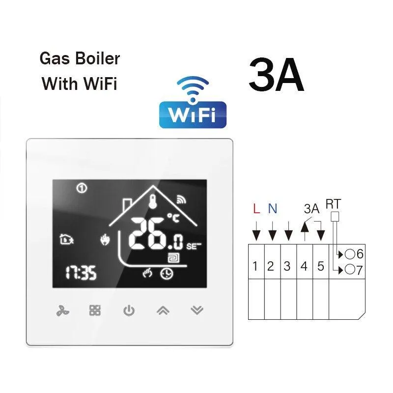 WiFi Smart Thermostat Temperature Controller Electric Floor Heating TRV Water Gas Boiler Remote Control ByTuya Alexa Google Home